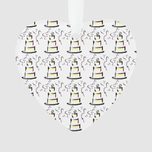 Noivo & Noiva Enfeite de Bolo de Casamento (Frente)