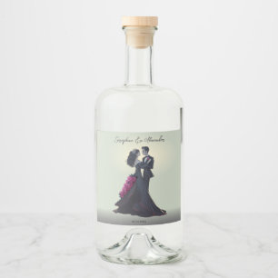 Noivos Góticos Românticos Casamento Elegante 