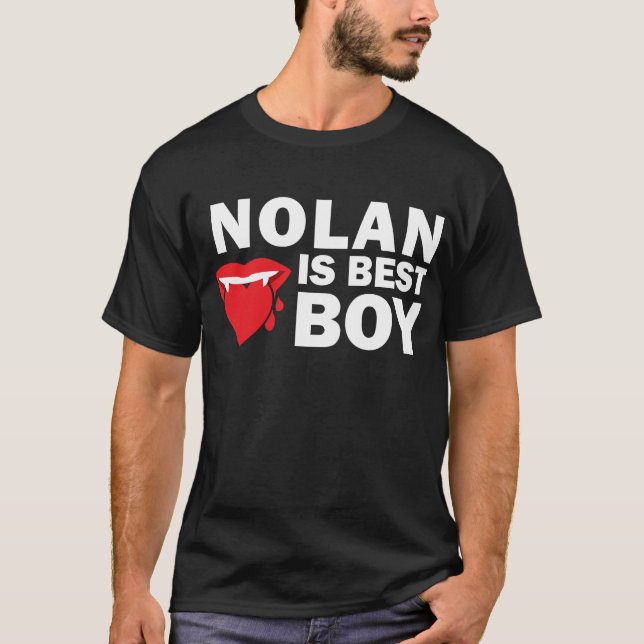 Nolan é o melhor t-shirt da obscuridade do menino (Frente)