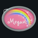 Nome 5 letras arco-íris cavilha oval roxa<br><div class="desc">A fivela de cinto-arco-íris,  atualmente lê,  Megan ou personalize com o nome mais longo de sua escolha (até 5 letras apenas). Design inspirado nos muitos belos arco-íris aqui em Victoria,  Austrália. Item projetado exclusivamente por Sarah Trett.</div>