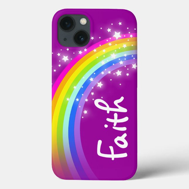 Nome 5 letras arco-íris púrpura ipad mini case (Verso)