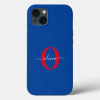 Nome com Letra Maiúscula Personalizada Azul Branco