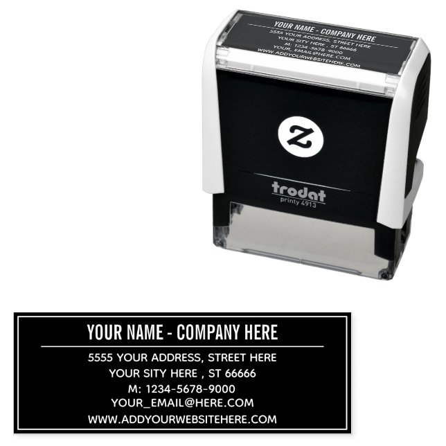 Nome Comercial Personalizado Endereço Seu Carimbo  (In Situ)