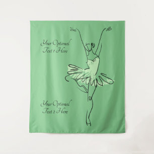Nome da bailarina & tapeçaria feitos sob encomend