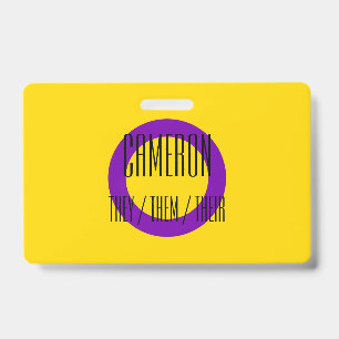 Nome da Bandeira Intersexo / Crachá de Pronome