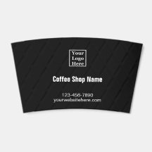 Nome da Cafeteria & Logotipo da Empresa Branca em