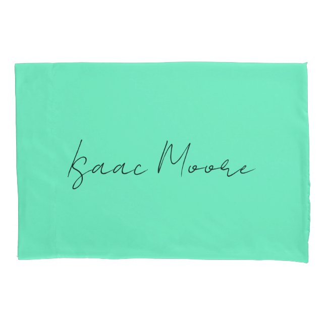 Nome da Caligrafia Azul Verde Simples (Frente)