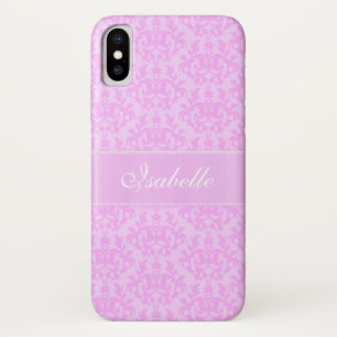 Nome da capas de iphone lilac damask personalizada