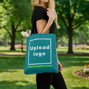 Nome da Empresa e Logotipo em Bolsa Tote Verde Tur