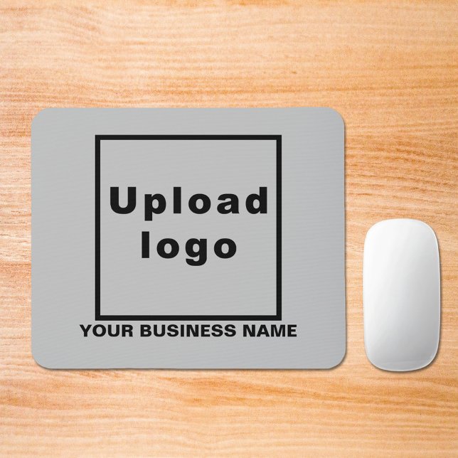 Nome da empresa e logotipo no mouse Pad da Cinza (Build brand name awareness. Your business name and logo on gray mousepad.)