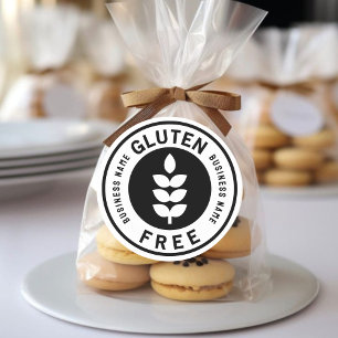 Nome da empresa Etiqueta de Comida Gratuita Gluten