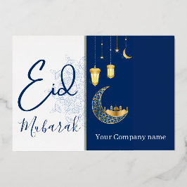 Nome da Empresa Personalizado Saudação Eid Mubarak