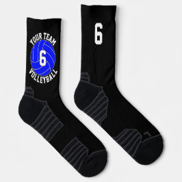 Nome da Equipe Personalizada de Voleibol Azul e Nú