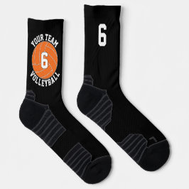 Nome da Equipe Personalizada de Voleibol Laranja e