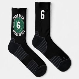 Nome da Equipe Personalizada de Voleibol Verde e N