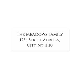 Nome da família Carimbo de borracha de 1" x 2,5"