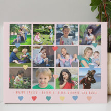 Nome da família de colagem de fotos personalizada 