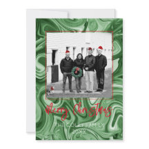 Nome Da Família Do cartões de foto de Natal Marbad