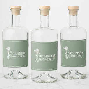 Nome da família Fazenda Rustic Windmill Sage Green