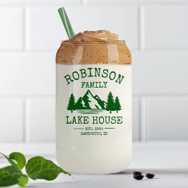 Nome da família Lago House Floresta Árvores Verdes