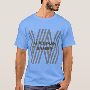 nome da família Monograma cinza T-Shirt moderna