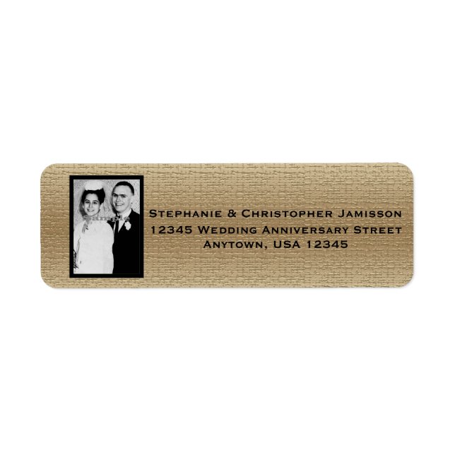 Nome da Foto e Etiqueta de Endereço do Aniversário (Frente)