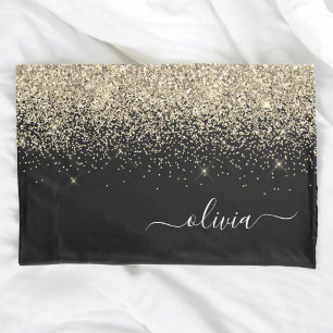 Nome da Rapariga do Monograma do Script Glitter Pr