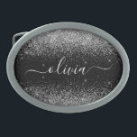 Nome da Rapariga do Script de Largura Preta do Sil<br><div class="desc">Frasco do Monograma do Nome do Script Glitter Glitter Preto e Silver Sparkle. Isso faz a formatura perfeita, doce 16 16, 18, 21rua, 40, 50, 60, 70, 80, 90, 100 anos, casamento, chá de panela, aniversário, chá de fraldas ou presente de festa de solteira para alguém que ama luxo de...</div>