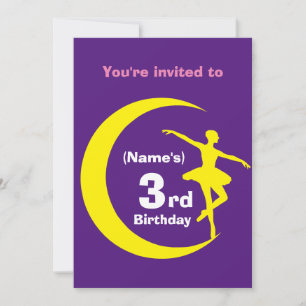 Nome de aniversário de 3 anos de anúncio da Baller