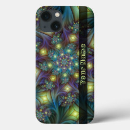 Nome de Arte Fratural azul iluminado azul roxo