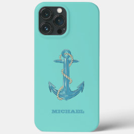 Nome de Barco Náutico,Âncora,Corda,Verde Menta