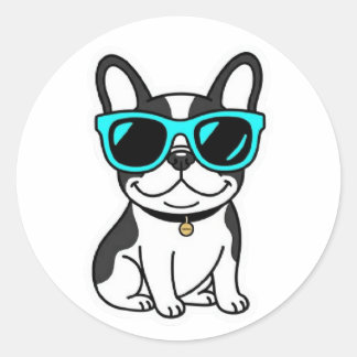 Nome de Estimação Personalizado Adesivo Bulldog Fr