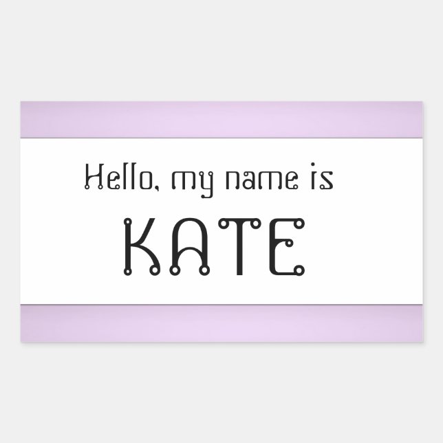 Nome de etiqueta adesivo Olá meu nome é (Frente)