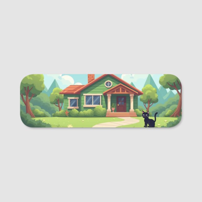 Nome de etiqueta Clássico (Frente)