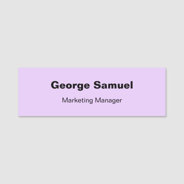 Nome de etiqueta Clássico de Funcionário Empresari (Frente)