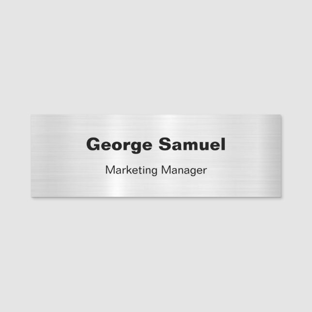 Nome de etiqueta Clássico de Funcionário Empresari (Frente)