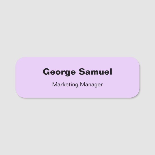 Nome de etiqueta Clássico de Funcionário Empresari (Frente)