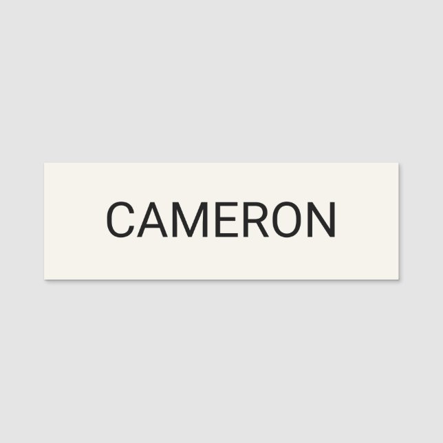 Nome de etiqueta clássico magnético ou profissiona (Frente)