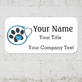 Nome de etiqueta com Crachá de texto personalizado