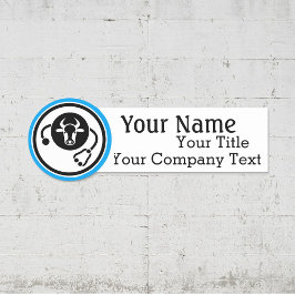 Nome de etiqueta com Crachá de texto personalizado