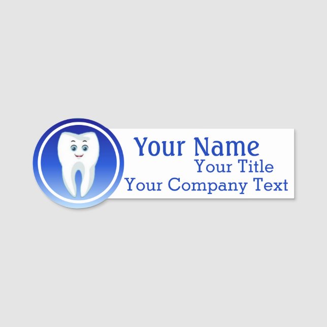 Nome de etiqueta com o Crachá de texto personaliza (Frente)