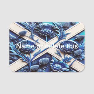 Nome de etiqueta com o Scottish Thistles Design