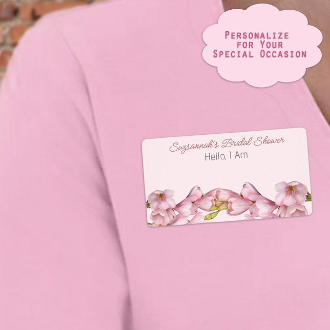 Nome de etiqueta da Etiqueta do Chá de panela Infe (Custom label name tags ready for your special occasion. Simply write in names as guests arrive. )