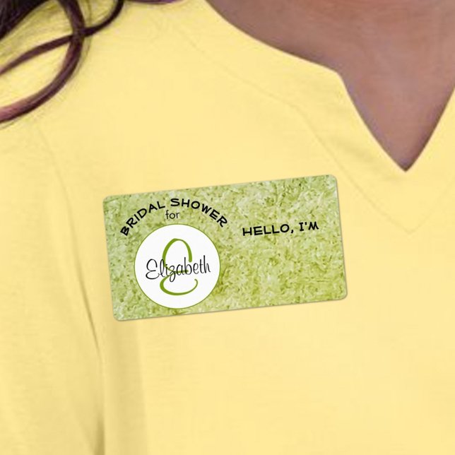 Nome de etiqueta da etiqueta do Chá de panela verd (special event paper label name tag )