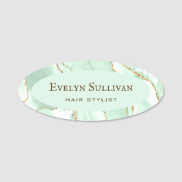 Nome de etiqueta de Agatos Verdes