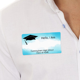 Nome de etiqueta de Aquarela Azul de Reunião de Cl