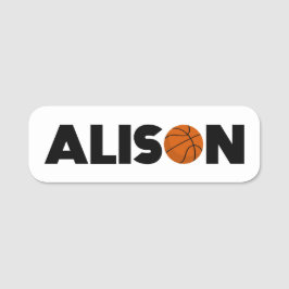 Nome de etiqueta de basquetebol Alison