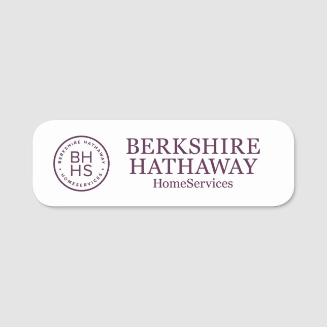 Nome de etiqueta de Berkshire Hathaway (Frente)