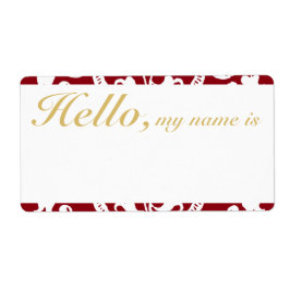 Nome de etiqueta de Borda Flourada Personalizada d