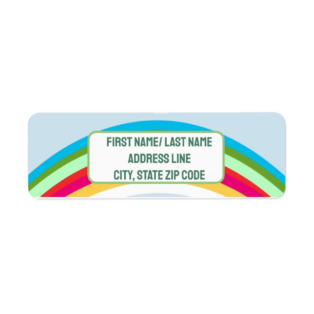 Nome de etiqueta de Celebração do Arco-Íris (Frente)